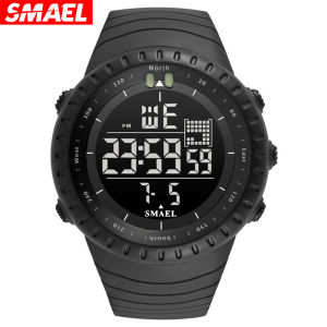 SMAEL Top Brand Men Electronics Watch Outdoor Sports Waterproof Big Dial Digital LED Alarm Digital-watch Male 1237