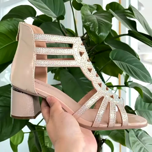 New Bestseller Korea Fashion Women Casual Sandals Peep Toe High Heel Roman Shoes
