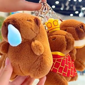 New Capybara Plush Toys Women Cute Capibara Bag Pendant Keychain Kids Backpack Decor Party Birthday Gift Fluffty Doll