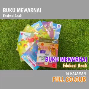 Buku Mewarnai Fullcolor 16 Halaman - Ukuran Besar dan Tebal