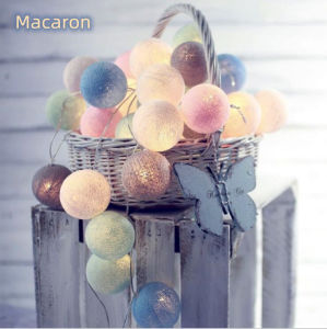 ✨SG Ready Stock✨3M 20LEDS Battery mode Macaron LED Cotton Garland Ball Light String Outdoor Holiday Wedding Christmas New Year Party Baby Bed Fairy Lights Decoration