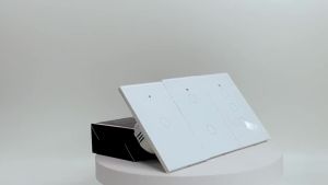 Tuya WiFi Công Tắc Đèn Thông Minh Điều Khiển Cảm Ứng Trên Tường Hoa Kỳ Dây Trung tính/Không Cần Dây Trung Tính Hỗ Trợ Alexa Google Home Đen/Trắng