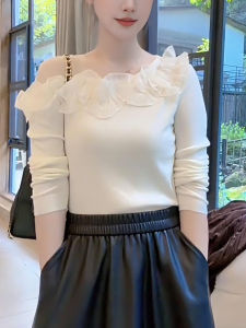 Áo Thun Tay Dài Kiểu Pháp Thêu Hoa 3D Thanh Lịch Thời Trang Đầu Thu Mới Đa Năng Độc Đáo Cho Nữ