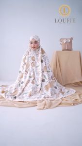 Loufie Collection - Mukena Dewasa Poly Rayon Premium Renda Rajut Jumbo