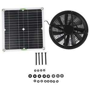 Solar Panel Fan Safety Solar Greenhouse Fan for Chicken Coop for Greenhouse Shed for Pet House