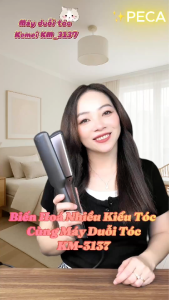 Máy duỗi tóc Kemei KM-3137 bảng nhiệt lớn 5 cm điều chỉnh 11 mức nhiệt sử dụng được cho mọi loại tóc thích hợp sử dụng salon - Hàng chính hãng
