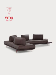 VATAR | Italian Minimalist High-leg Leather Sofa