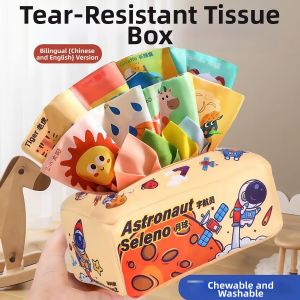 Safe-to-Bite Educational Baby Tissue Box Toy