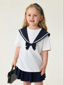 Marc&Janie | Cool Breathy Navy Style Girls T-shirt