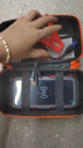 12V Car Jump Starter with Air Pump 198000mAh Multi-function Car Jumper Power Bank with Wireless Charging Emergency Vehicle Booster Car Battery Jumper for Auto Motorcycles Car Battery Jump Starter with 120PSI Car Air Compressor