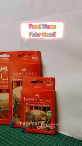 Pensil Warna Faber Castell [12 24 Colour] / Alat Tulis Gambar Pencil Classic / Pinsil Color Panjang Pendek Original Castel Clasic