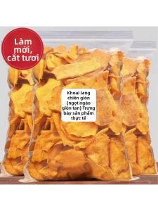 Các Lát Khoai Lang Nướng Than Chứa Đựơng Giòn