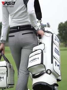 PGM Womens Golf Bag with Wheels Retractable Golf Standard Bags for Travel Durable Course Golf Travel Cover Korean Large Capacity qb036