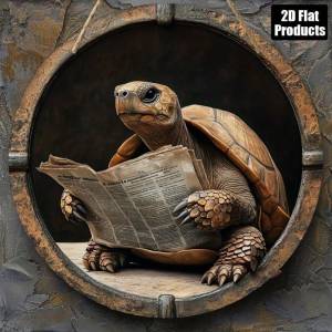 CIFbuy | 8x8 Inch Vintage Tortoise Wall Art Plaque Cozy Home Décor for Nature Lovers and Holiday Styling