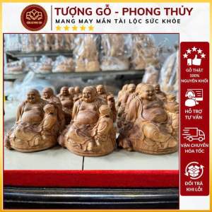 Tượng di Lặc ngồi bao tiền gỗ ngọc am thơm phức để ô tô phòng trà mang lại may mắn hạnh phúc kích thước cao 10-10-8cm