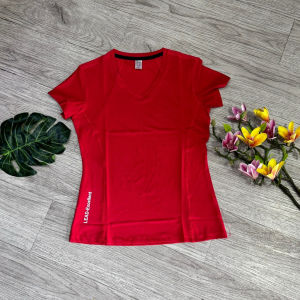 Áo thun nữ tập gym yoga aerobic thể thao phủ bụng ngắn tay chất liệu thun poly thoáng mát BINSPORTS A291
