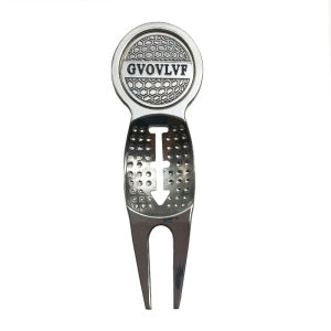 GvOvLvF Golf Divot Tool With Marker Pitch Mark Green Divot Repair Tool Golf Pitchfork Golf Training Aids Silver And Copper Color