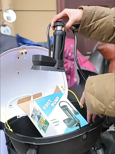 ที่สูบลมแบบเท้าเหยียบ พร้อม เกจจ์วัด ค่าแรงดัน ที่สูบลมมอเตอร์ไซต์ ก้าวเท้าสูบลมยางรถยนต์ G3145