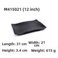 A5 Melamine Black Rectangular Plastic Plate for BBQ Restaurant Accompanying Dish Hot Pot Commercial Creative Dish Plate. 