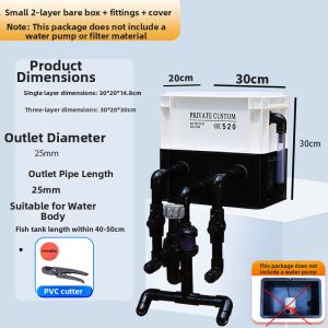 XZXIONGZESHUIZU | Built-in Pump Hidden Oxygenator Bacteria Culture Drip Box Filter