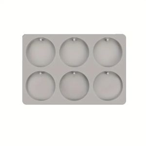 Flat Circular Silicone Molds for Making Candlesticks Round-Shaped Pendant Molds with a Hanging Hole for Epoxy Resin DIY Craft