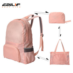 Dual purpose foldable travel backpack skin bag for outdoor sports splash proof lightweight backpack for hiking travel bag