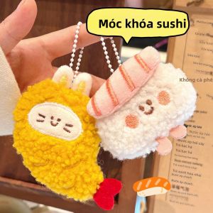 Bộ Mặt Dây Chuyền Búp Bê Đồ Ăn Dễ Thương - Móc Khóa Sushi Bằng Lông Thú & Đồ Trang Trí Ba Lô Mặt Dây Chuyền Theo Chủ Đề Hoạt Hình Dành Cho Cả Nam Và Nữ Phụ Kiện Thời Trang Giáng Sinh
