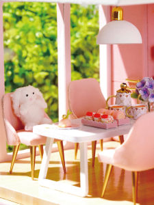 Mô Hình Biệt Thự Công Chúa Lắp Ghép Bằng Gỗ Thủ Công Thời Gian Nhỏ Ấm Áp Thiếu Nữ Biệt Thự Nhà Nhỏ DIY Giường Căn Nhà Nhỏ Instagram