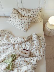 Young Adult Heart Cartoon Cute Four-Piece Set 1.2M All Cotton Pure Cotton 100 Bed Sheets Quilt Cover Three-Piece Bedding Set