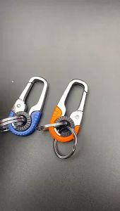 Stainless Steel Key Holder Car Keychain Keyring Men Key Chain Camping Climbing Connect Buckle Auto Car Accessories