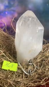 Trụ tinh thể Thạch Anh trắng thanh tẩy năng lượng vũ trụ mạnh bẩy màu tán sắc mã 368