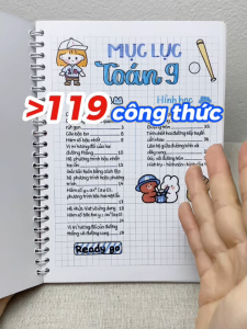Sổ tay học giỏi SketchNote Toán 9 sổ tay tổng hợp toàn bộ kiến thức Toán lớp 9 cho học sinh