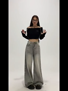 CELANA DENIM BAGGY WANITA OVERSIZE TRENDY OOTD SKENA MODEL TERBARU 2025