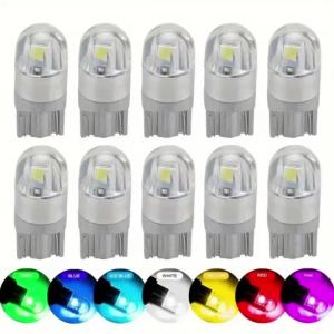 NEW 10Pcs Canbus T10 168 194 W5W Dome License Side Marker LED Light Bulb Interior Plate Day Light 12V