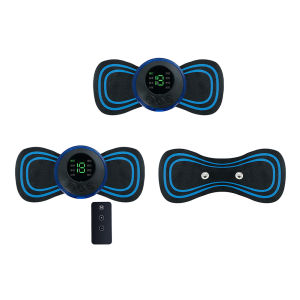 【New Arrival】 Mini Cervical Shoulder Body Massager USB Rechargeable Electric Neck Massage Instrument 8 Modes 19 Gears Neck Massage Patch Portable Muscle Pain Relief