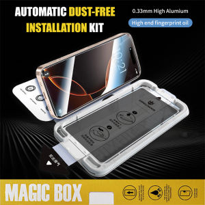 Integrated Dust-free book Box One-click installation Protecting Privacy Tempered Glass For iPhone 17 Pro Max Air 16 Plus 15 14 13 12 Pro Max Full Cover HD Clear Anti Spy Peeping Screen Protector Film