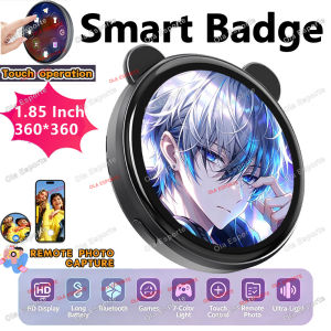 Anime E-Badge Display Pin 1.85 Inch Touch Screen LED Button Touchscreen Photo Frame With Video Playback Dropshipping Smart Badge