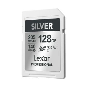 Lexar | Lexar Professional SILVER SD Card High Speed 205MB/s 4K V30 U3 UHS-I SDXC Memory Card 64GB 128GB 256GB For Camera