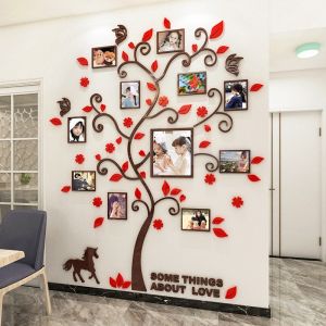 Acrylic Self-Adhesive Picture Frame Wall Decal Creative Photo Display Wall Living Room Bedroom 3D Stereo Background Wall Sticker