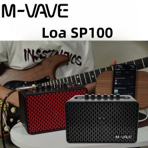 M-VAVE SP100 Bộ Khuếch Đại Đàn Guitar 9 Âm Thanh Khuếch Đại 16 FX Âm Thanh Bluetooth Tích Hợp Pin Không Dây Hỗ Trợ Luyện Tập Không Dây Hỗ Trợ Chân Đế Ngoài