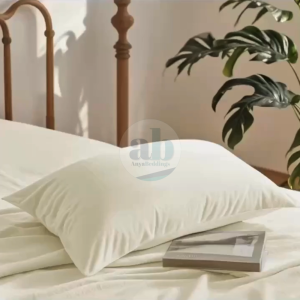 M&A ONLINE SHOP PAIR 2 PCS HOTEL QUALITY WHITE STRIPE PILLOWCASE OVERLAP / WITH ZIPPER PREMIUM CANADIAN COTTON