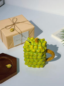 Cốc Cà Phê Bằng Gốm Sứ Hình Dứa Sáng Tạo Abstract Creative Fruit Durable Fun Birthday Gift for Students Ceramic Cup Realistic Drawing