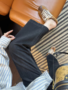 High Waist Wide Leg Denim Jeans Womens Autumn Winter Loose Fit Grandmother Style Casual Elastic Jeans Ladies Fashion