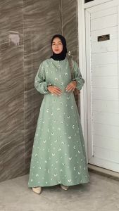 Gamis Shakila Motif Premium/Dress Shakila Halus Lembut/ Shakila Elegan/Homeydress Shakila by Arsyida