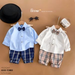 [HCM] Bộ sơ mi công tử BEEMO phong cách Hàn Quốc cho bé trai đi chơi đi tiệc BE32