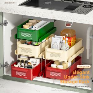Multi-layered Pull-out Kitchen Organizer Shelf