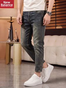 NEW BOLUNE | Vintage Blue Mens Straight Fit Stretch Jeans