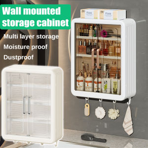 ชั้นวางของห้องครัวห้องน้ำโถส้วมห้องน้ำอ่างล้างหน้าด้านบนไม่มีที่จัดระเบียบเครื่องสำอางติดผนังแบบเจาะ