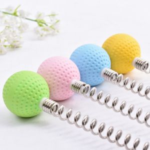 Golf Ball Silicone Spring Massage Hammer Massage Hammer Meridian Knocking Hammer Back Leg Shoulder Cervical Spine Back Massage Hammer Massage Stick