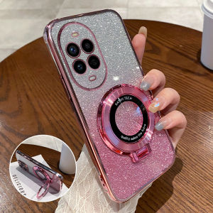 เคสโทรศัพท์ Huawei Nova14 แบบซิลิโคนป้องกันการตกหล่นพร้อมขาตั้ง ดีไซน์หรูหรา ดีไซน์แฟชั่นสำหรับผู้หญิง ดีไซน์ป้องกันการตกหล่นแบบเต็มจอ